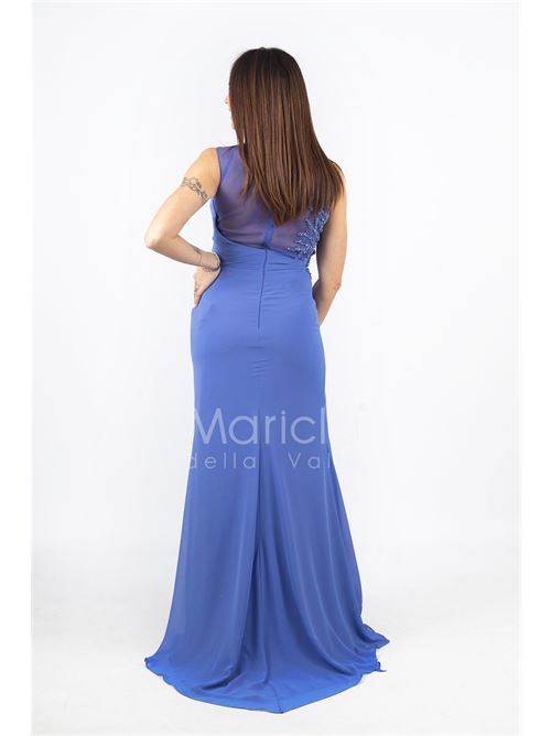 abito con ricamo laterale seno MARICLA ELEGANCE | INV2320INDACO